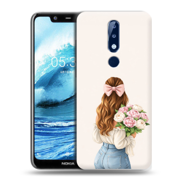 Силиконовый чехол на Nokia 5.1 Plus с принтом женский Силиконовый чехол на Nokia 5.1 Plus с принтом женский