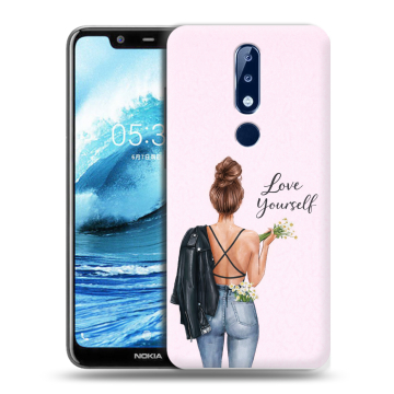 Силиконовый чехол на Nokia 5.1 Plus с принтом женский Силиконовый чехол на Nokia 5.1 Plus с принтом женский
