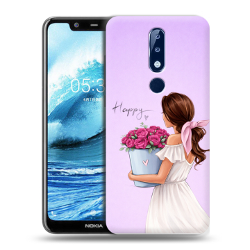 Силиконовый чехол на Nokia 5.1 Plus с принтом женский Силиконовый чехол на Nokia 5.1 Plus с принтом женский