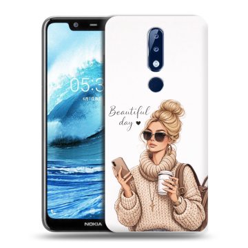 Силиконовый чехол на Nokia 5.1 Plus с принтом женский Силиконовый чехол на Nokia 5.1 Plus с принтом женский