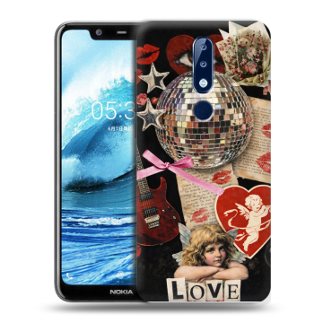 Силиконовый чехол на Nokia 5.1 Plus с принтом для девочек