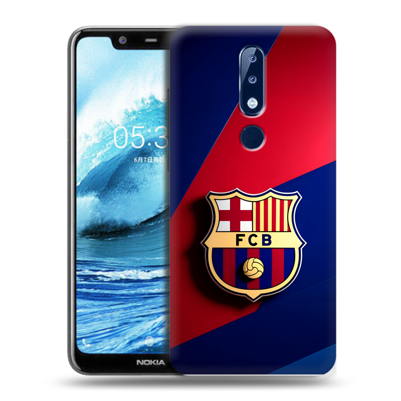 Силиконовый противоударный чехол на Nokia 5.1 Plus с принтом Барселона Barcelona Силиконовый противоударный чехол на Nokia 5.1 Plus с принтом Барселона Barcelona
