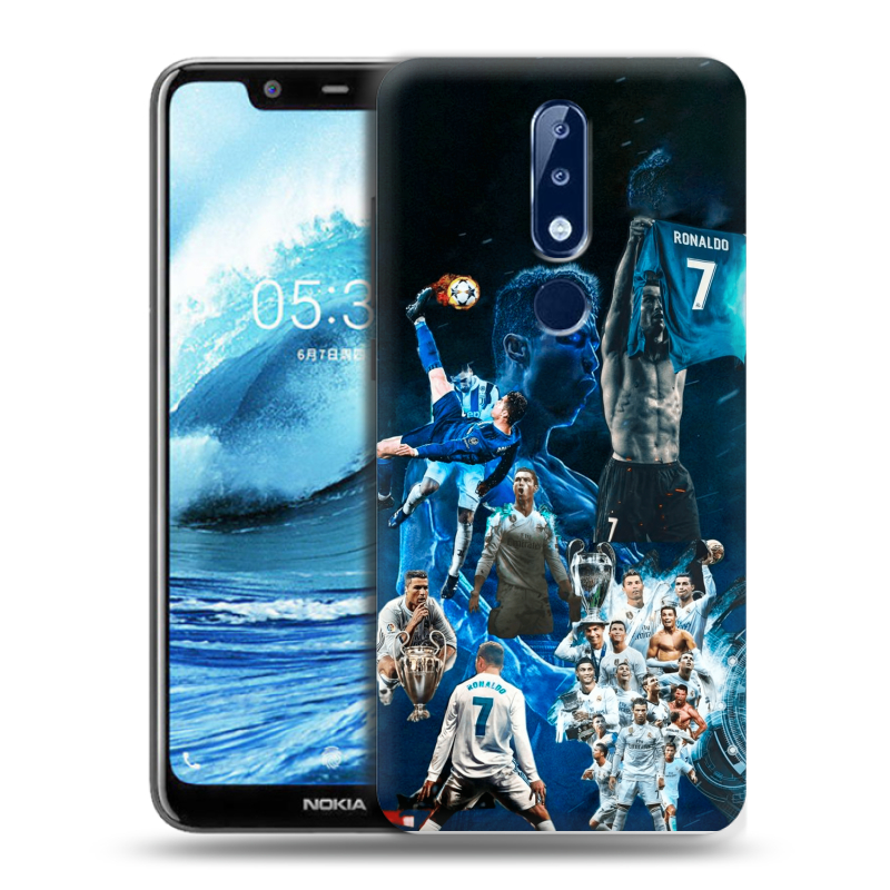 Силиконовый чехол на Nokia 5.1 Plus с принтом Реал Роналдо Силиконовый чехол на Nokia 5.1 Plus с принтом Реал Роналдо