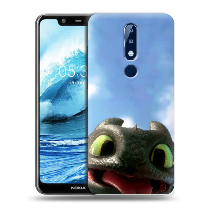 Силиконовый чехол на Nokia 5.1 Plus с принтом Как приручить дракона Силиконовый чехол на Nokia 5.1 Plus с принтом Как приручить дракона