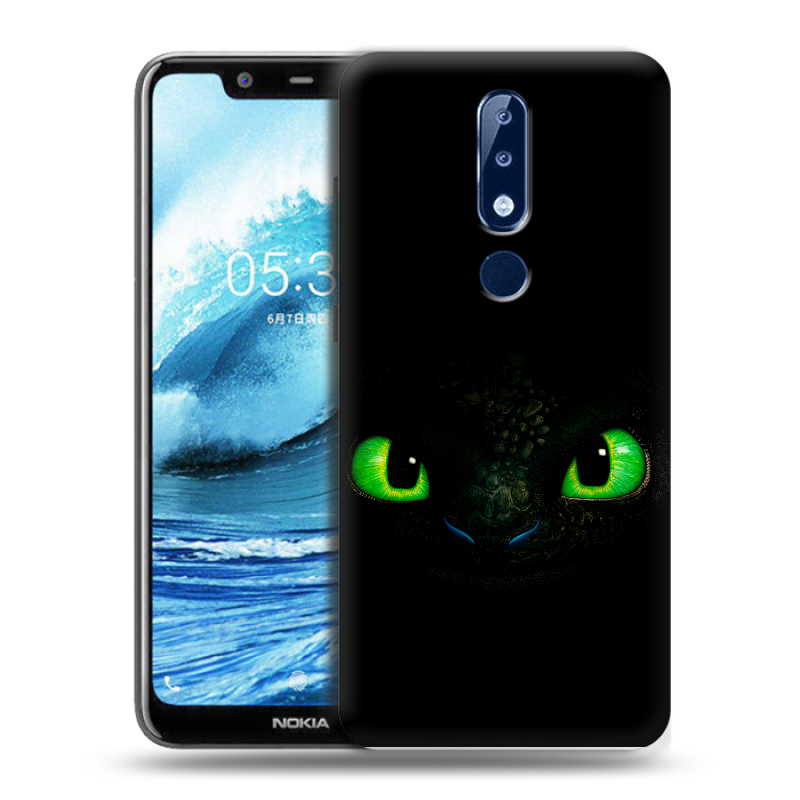 Силиконовый противоударный чехол на Nokia 5.1 Plus с принтом Как приручить дракона Силиконовый противоударный чехол на Nokia 5.1 Plus с принтом Как приручить дракона