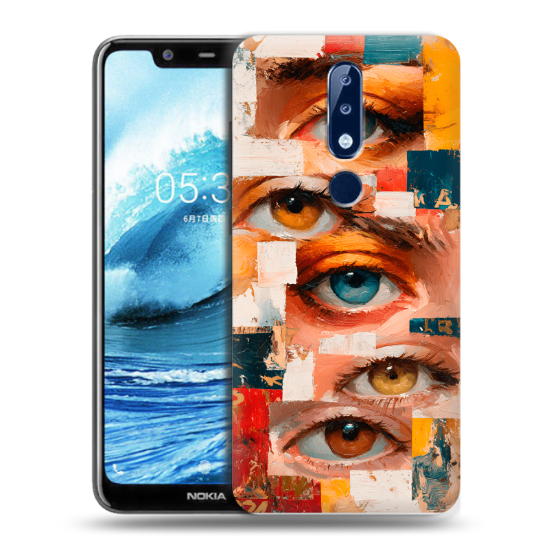 Силиконовый чехол на Nokia 5.1 Plus с принтом Модный принт Силиконовый чехол на Nokia 5.1 Plus с принтом Модный принт