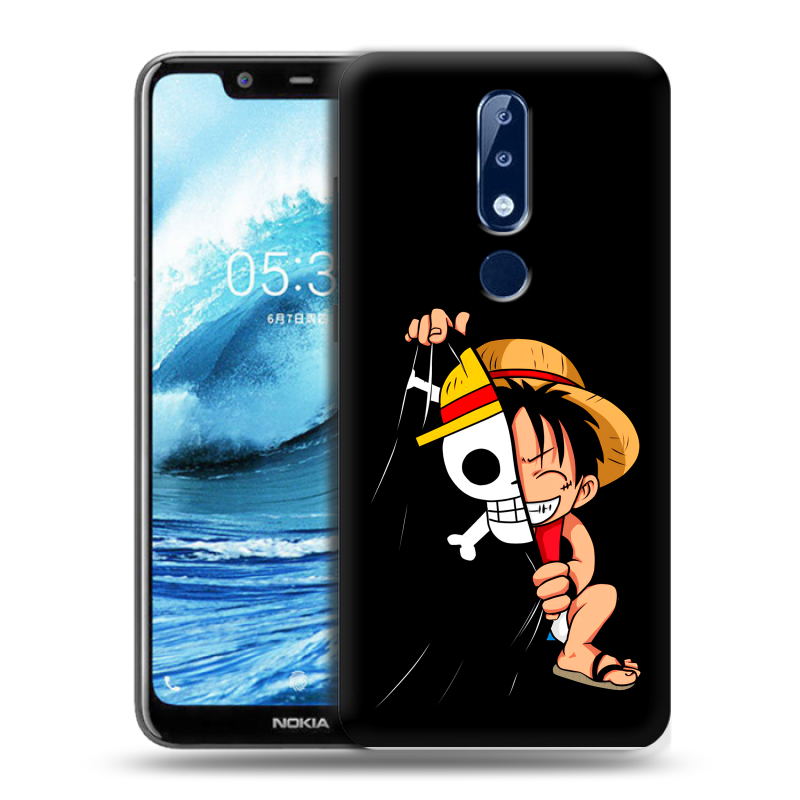 Силиконовый противоударный чехол на Nokia 5.1 Plus с принтом One Piece Ван Пис Силиконовый противоударный чехол на Nokia 5.1 Plus с принтом One Piece Ван Пис
