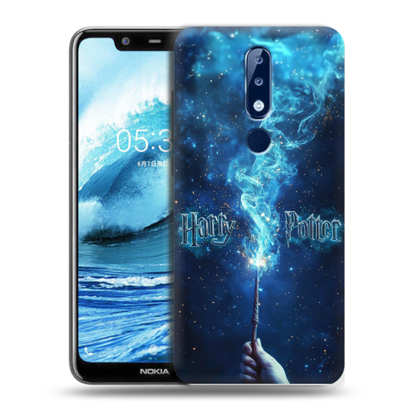 Силиконовый противоударный чехол на Nokia 5.1 Plus с принтом Harry Potter Гарри Поттер Силиконовый противоударный чехол на Nokia 5.1 Plus с принтом Harry Potter Гарри Поттер