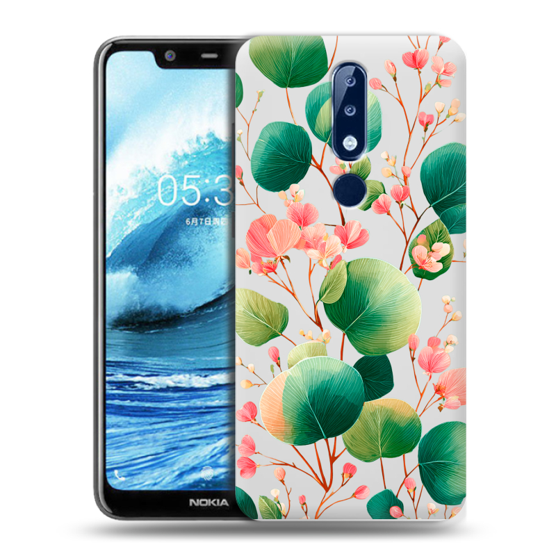 Силиконовый противоударный чехол на Nokia 5.1 Plus с принтом женский Силиконовый противоударный чехол на Nokia 5.1 Plus с принтом женский