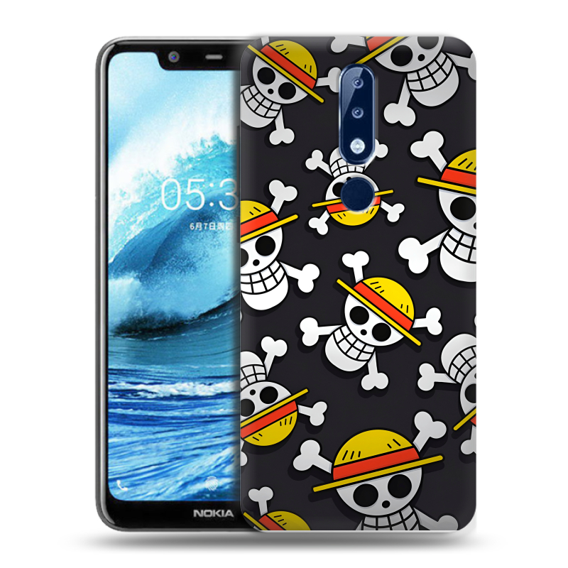 Силиконовый чехол на Nokia 5.1 Plus с принтом One Piece Ван Пис Силиконовый чехол на Nokia 5.1 Plus с принтом One Piece Ван Пис