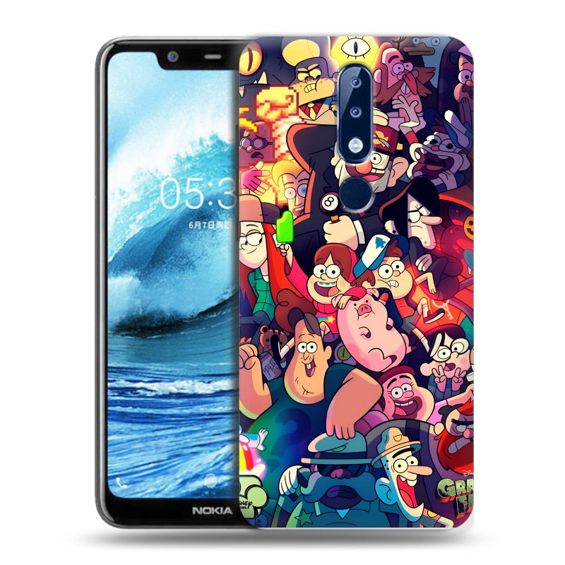 Силиконовый чехол на Nokia 5.1 Plus с принтом Gravity Falls Гравити Фолз Силиконовый чехол на Nokia 5.1 Plus с принтом Gravity Falls Гравити Фолз
