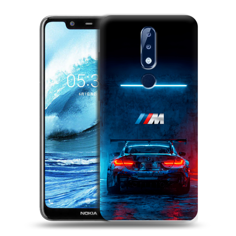 Силиконовый чехол на Nokia 5.1 Plus с принтом BMW БМВ Силиконовый чехол на Nokia 5.1 Plus с принтом BMW БМВ