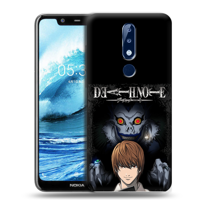 Силиконовый противоударный чехол на Nokia 5.1 Plus с принтом Death note Тетрадь смерти Силиконовый противоударный чехол на Nokia 5.1 Plus с принтом Death note Тетрадь смерти