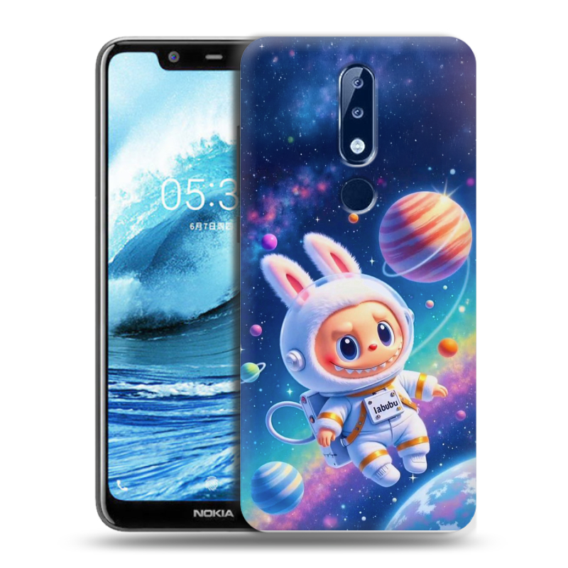 Силиконовый чехол на Nokia 5.1 Plus с принтом Labubu Лабубу Силиконовый чехол на Nokia 5.1 Plus с принтом Labubu Лабубу