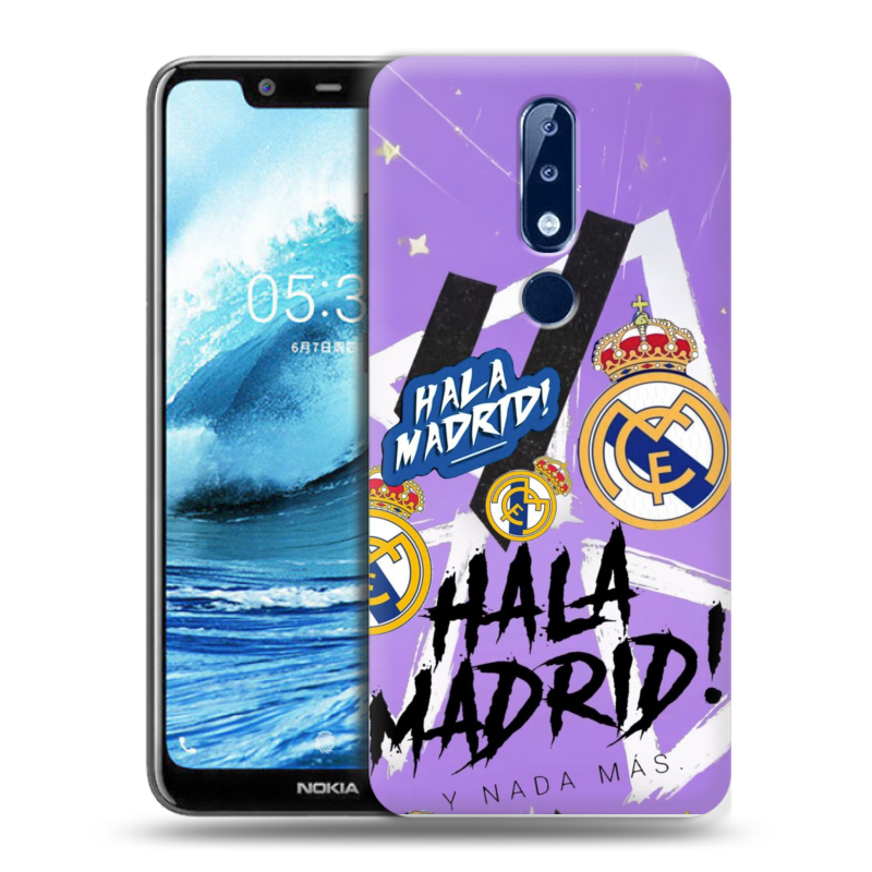 Силиконовый чехол на Nokia 5.1 Plus с принтом Real Madrid Реал Мадрид Силиконовый чехол на Nokia 5.1 Plus с принтом Real Madrid Реал Мадрид
