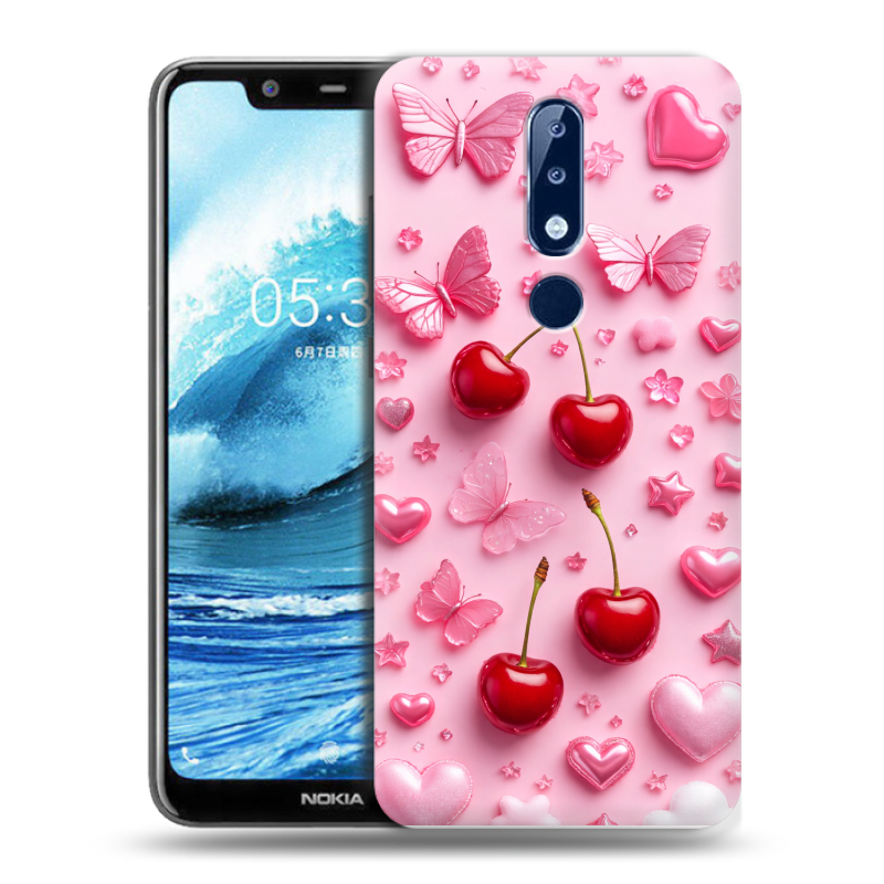 Силиконовый противоударный чехол на Nokia 5.1 Plus с принтом для девочек Силиконовый противоударный чехол на Nokia 5.1 Plus с принтом для девочек
