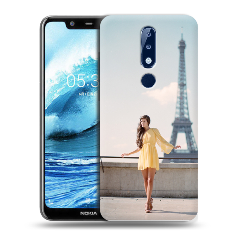 Силиконовый чехол на Nokia 5.1 Plus с принтом Париж Силиконовый чехол на Nokia 5.1 Plus с принтом Париж