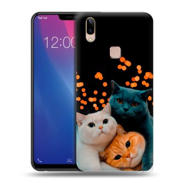 Силиконовый чехол на Vivo Y85 с принтом Кошки Силиконовый чехол на Vivo Y85 с принтом Кошки