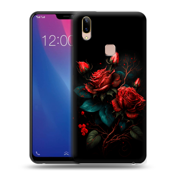 Силиконовый чехол на Vivo Y85 с принтом Розы красные Силиконовый чехол на Vivo Y85 с принтом Розы красные