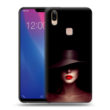 Силиконовый чехол на Vivo Y85 с принтом Девушка в шляпе