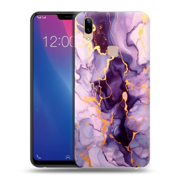 Силиконовый чехол на Vivo Y85 с принтом Мрамор