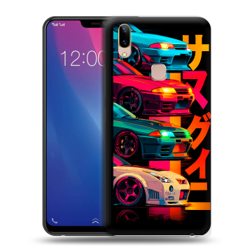 Силиконовый чехол на Vivo Y85 с принтом Гоночные машины