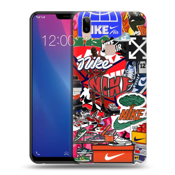 Силиконовый чехол на Vivo Y85 с принтом Найк Nike яркий