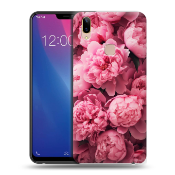 Силиконовый чехол на Vivo Y85 с принтом цветы пионы