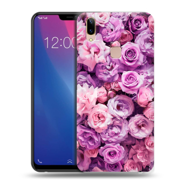 Силиконовый чехол на Vivo Y85 с принтом лавандовые розы Силиконовый чехол на Vivo Y85 с принтом лавандовые розы
