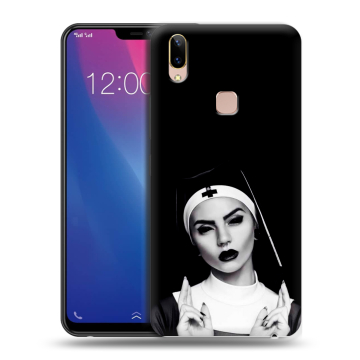 Силиконовый чехол на Vivo Y85 с принтом монашка