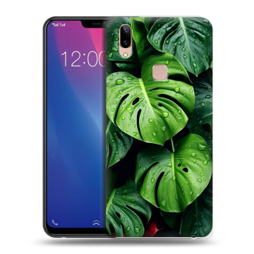 Силиконовый чехол на Vivo Y85 с принтом Листья