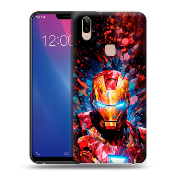 Силиконовый чехол на Vivo Y85 с принтом Железный человек Ironman