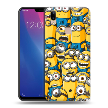 Силиконовый чехол на Vivo Y85 с принтом Миньоны