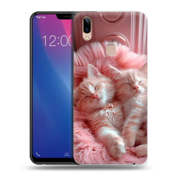 Силиконовый чехол на Vivo Y85 с принтом котята котики