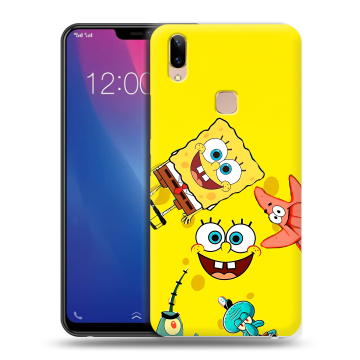 Силиконовый чехол на Vivo Y85 с принтом Спанч боб Спанчбоб