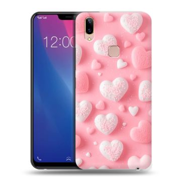 Силиконовый чехол на Vivo Y85 с принтом Сердечки Силиконовый чехол на Vivo Y85 с принтом Сердечки