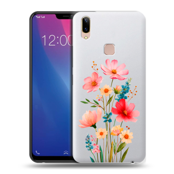 Силиконовый чехол на Vivo Y85 с принтом Цветы Силиконовый чехол на Vivo Y85 с принтом Цветы