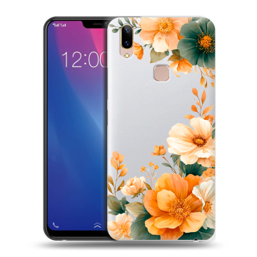 Силиконовый чехол на Vivo Y85 с принтом Цветы принт Силиконовый чехол на Vivo Y85 с принтом Цветы принт
