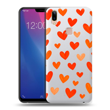 Силиконовый чехол на Vivo Y85 с принтом Сердечки Силиконовый чехол на Vivo Y85 с принтом Сердечки