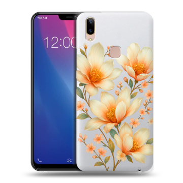 Силиконовый чехол на Vivo Y85 с принтом Цветы Силиконовый чехол на Vivo Y85 с принтом Цветы