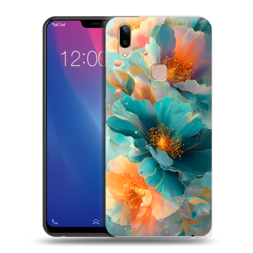 Силиконовый чехол на Vivo Y85 с принтом Цветы Силиконовый чехол на Vivo Y85 с принтом Цветы