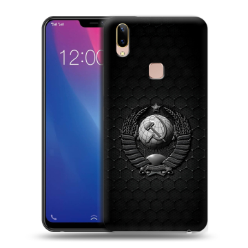 Силиконовый чехол на Vivo Y85 с принтом Герб Флаг СССР Силиконовый чехол на Vivo Y85 с принтом Герб Флаг СССР