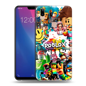 Силиконовый чехол на Vivo Y85 с принтом Roblox Роблокс