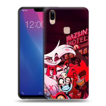 Силиконовый чехол на Vivo Y85 с принтом Hazbin Hotel Отель Хазбин