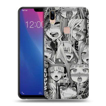 Силиконовый чехол на Vivo Y85 с принтом Ahegao Ахегао Аниме Силиконовый чехол на Vivo Y85 с принтом Ahegao Ахегао Аниме