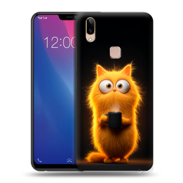 Силиконовый чехол на Vivo Y85 с принтом Смешной кот