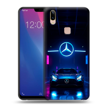 Силиконовый чехол на Vivo Y85 с принтом Mercedes Мерседес