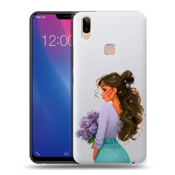 Силиконовый чехол на Vivo Y85 с принтом девушка цветы Силиконовый чехол на Vivo Y85 с принтом девушка цветы
