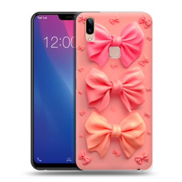 Силиконовый чехол на Vivo Y85 с принтом Розовые бантики