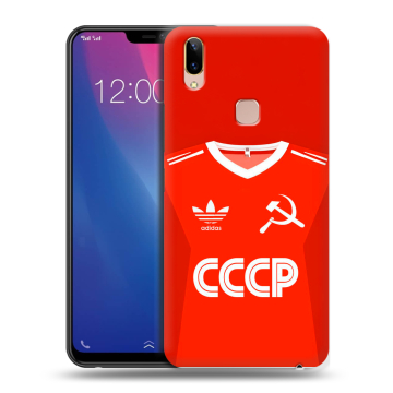 Силиконовый чехол на Vivo Y85 с принтом Флаг Герб СССР Силиконовый чехол на Vivo Y85 с принтом Флаг Герб СССР